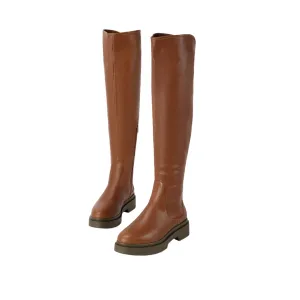Beracamy Block Heel Knee Boot - Caramel