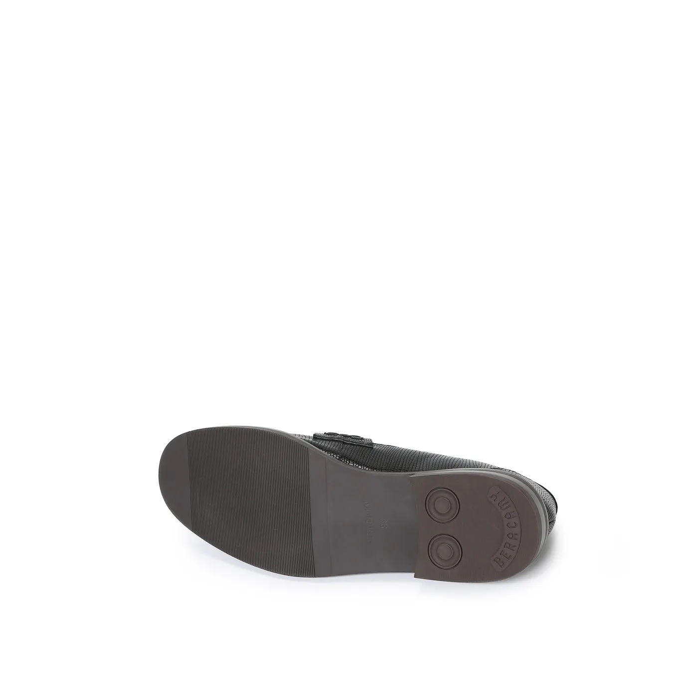 Beracamy Block Heel Loafer - Embossed Black