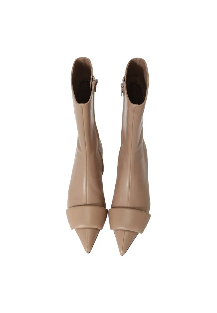 Beracamy Bold Band Pointy Ankle Boot - Toffee
