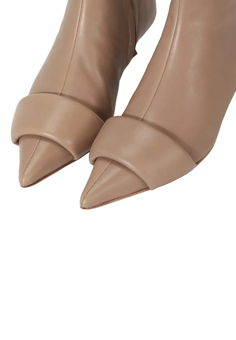 Beracamy Bold Band Pointy Ankle Boot - Toffee