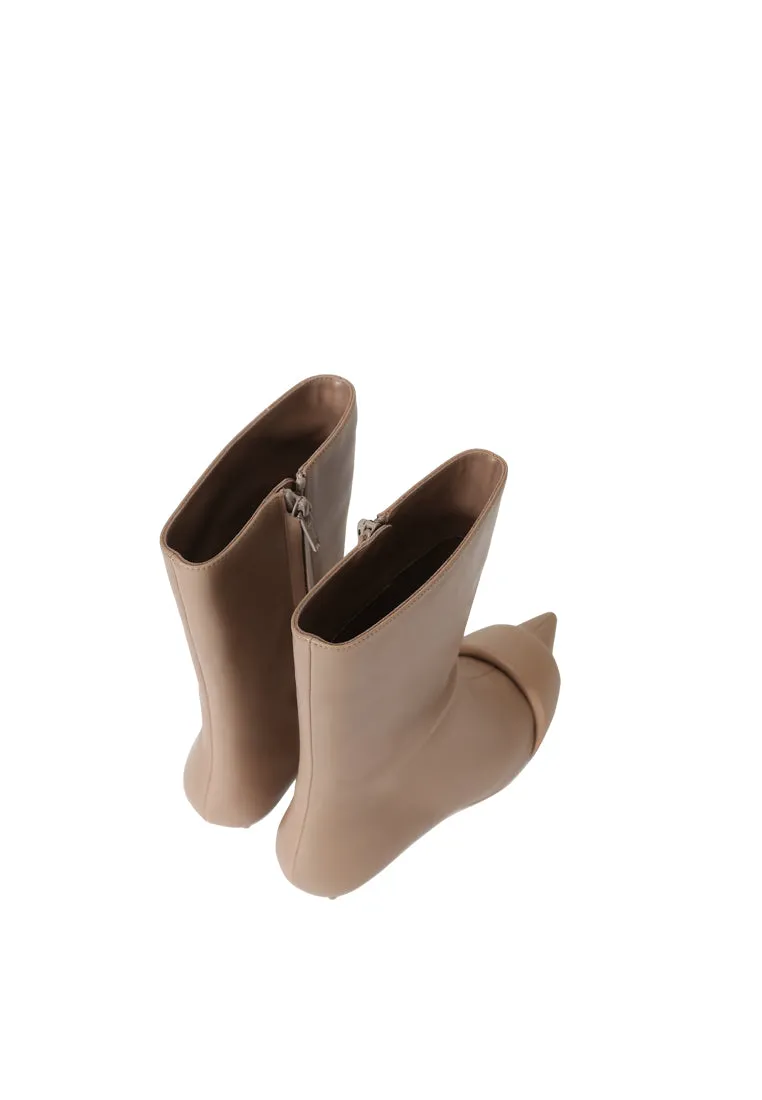 Beracamy Bold Band Pointy Ankle Boot - Toffee