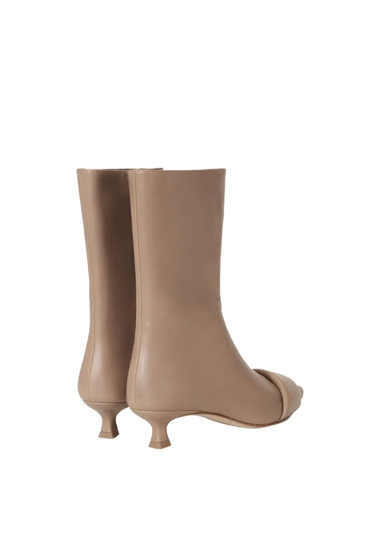 Beracamy Bold Band Pointy Ankle Boot - Toffee