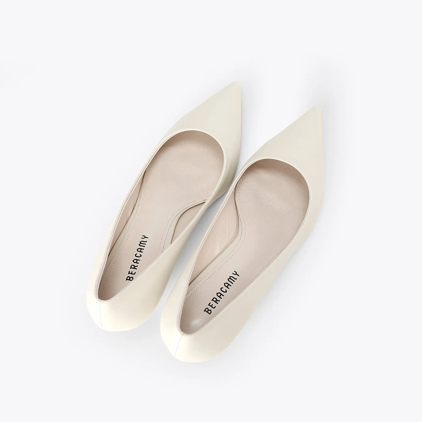 Beracamy CAM Kitten Heels - Cream Beige
