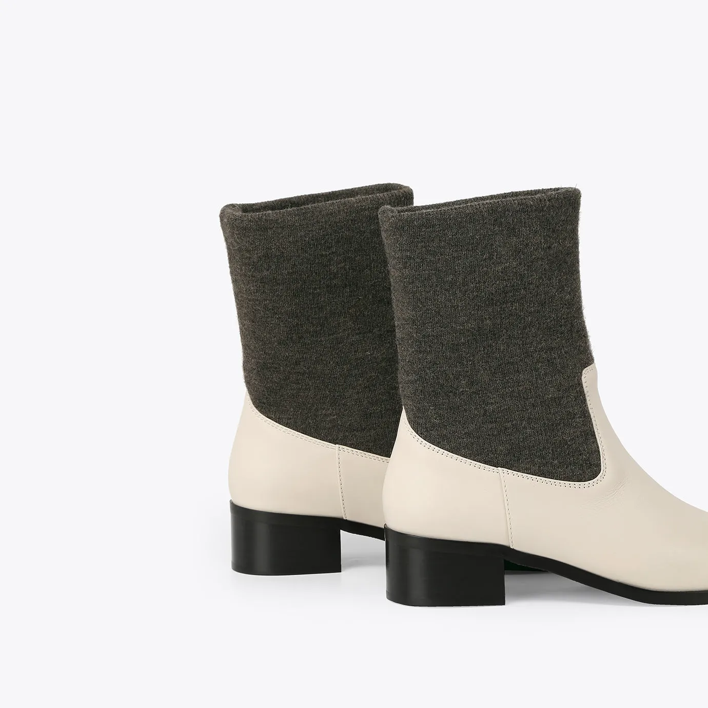 Beracamy Cloth Ankle Boot - Cream