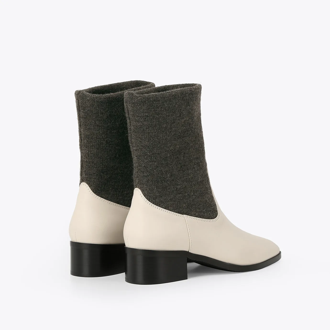 Beracamy Cloth Ankle Boot - Cream