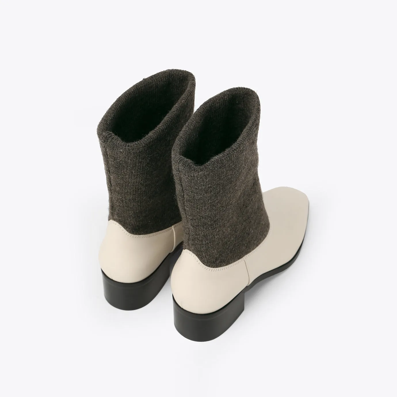 Beracamy Cloth Ankle Boot - Cream