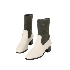 Beracamy Cloth Ankle Boot - Cream