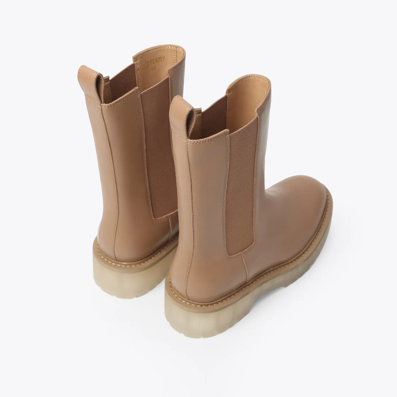 Beracamy Elastic Ankle Boots - Caramel
