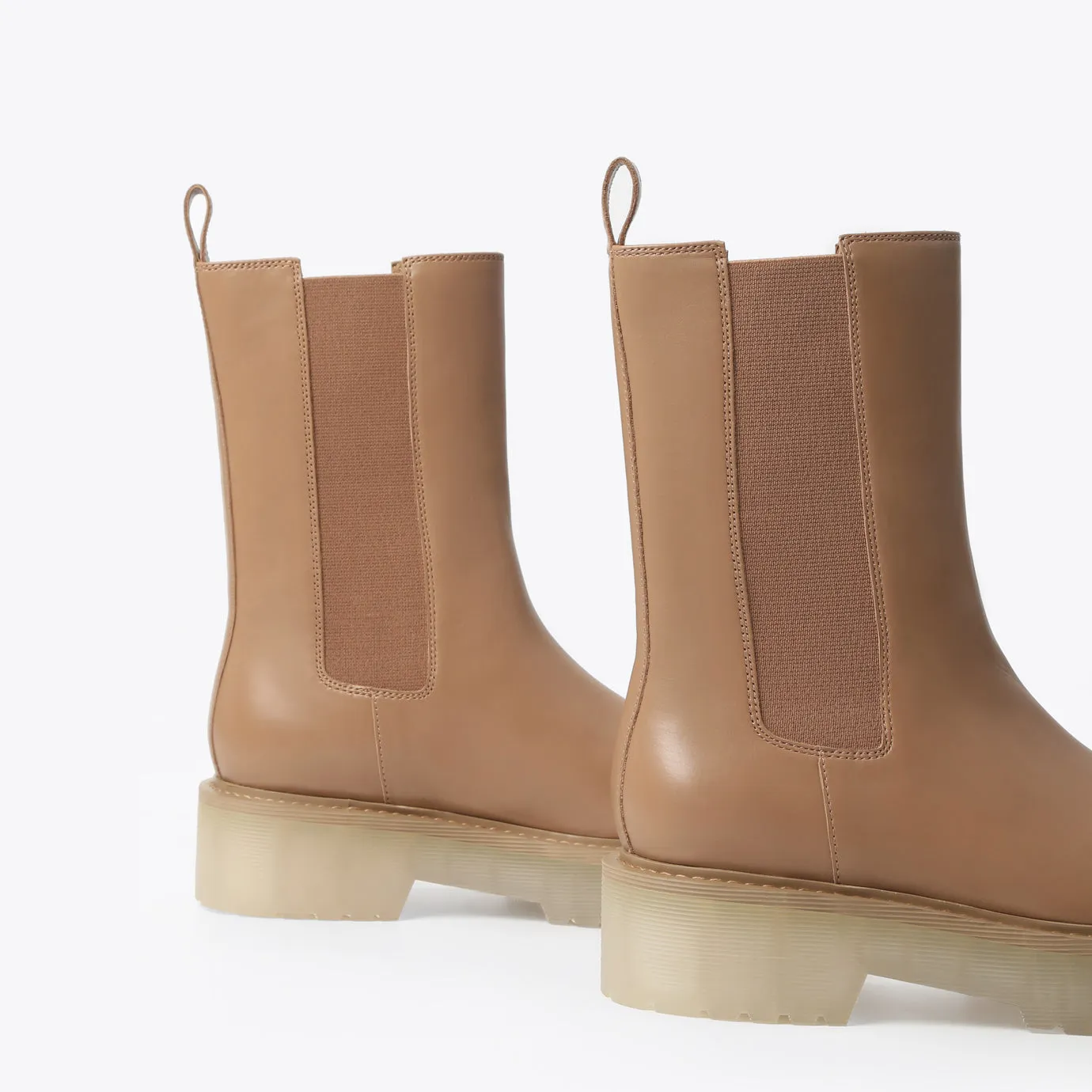 Beracamy Elastic Ankle Boots - Caramel