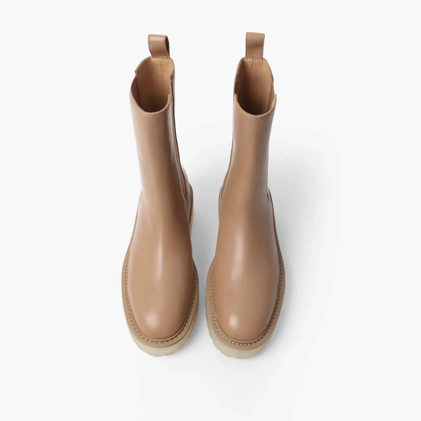 Beracamy Elastic Ankle Boots - Caramel