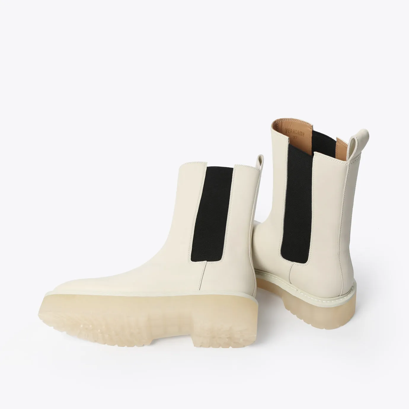 Beracamy Elastic Ankle Boots - Cream Beige