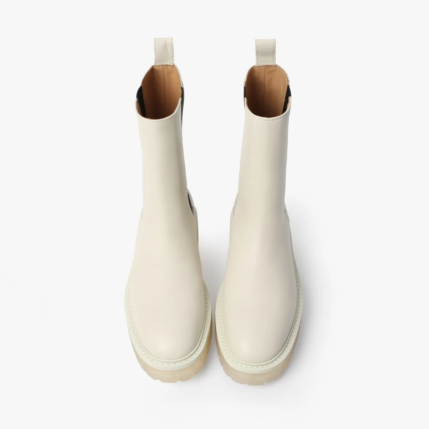 Beracamy Elastic Ankle Boots - Cream Beige