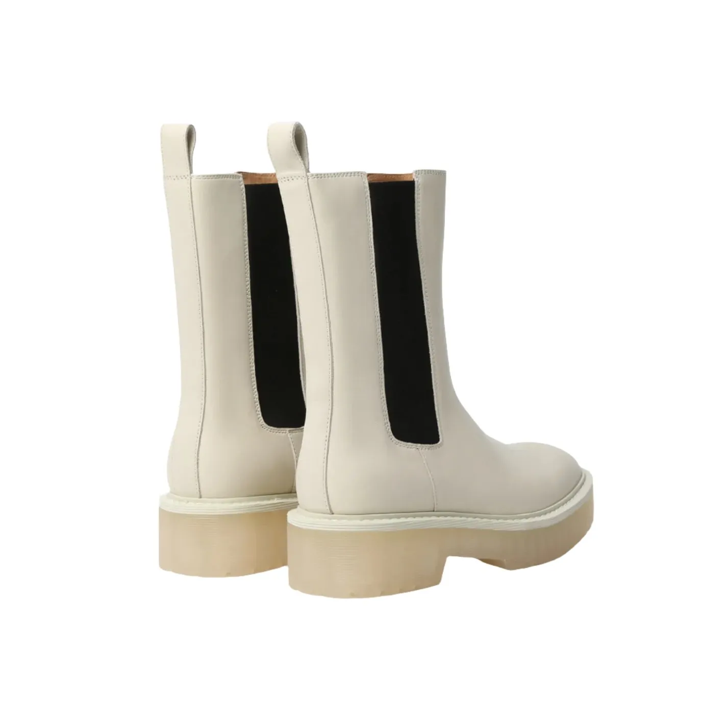 Beracamy Elastic Ankle Boots - Cream Beige