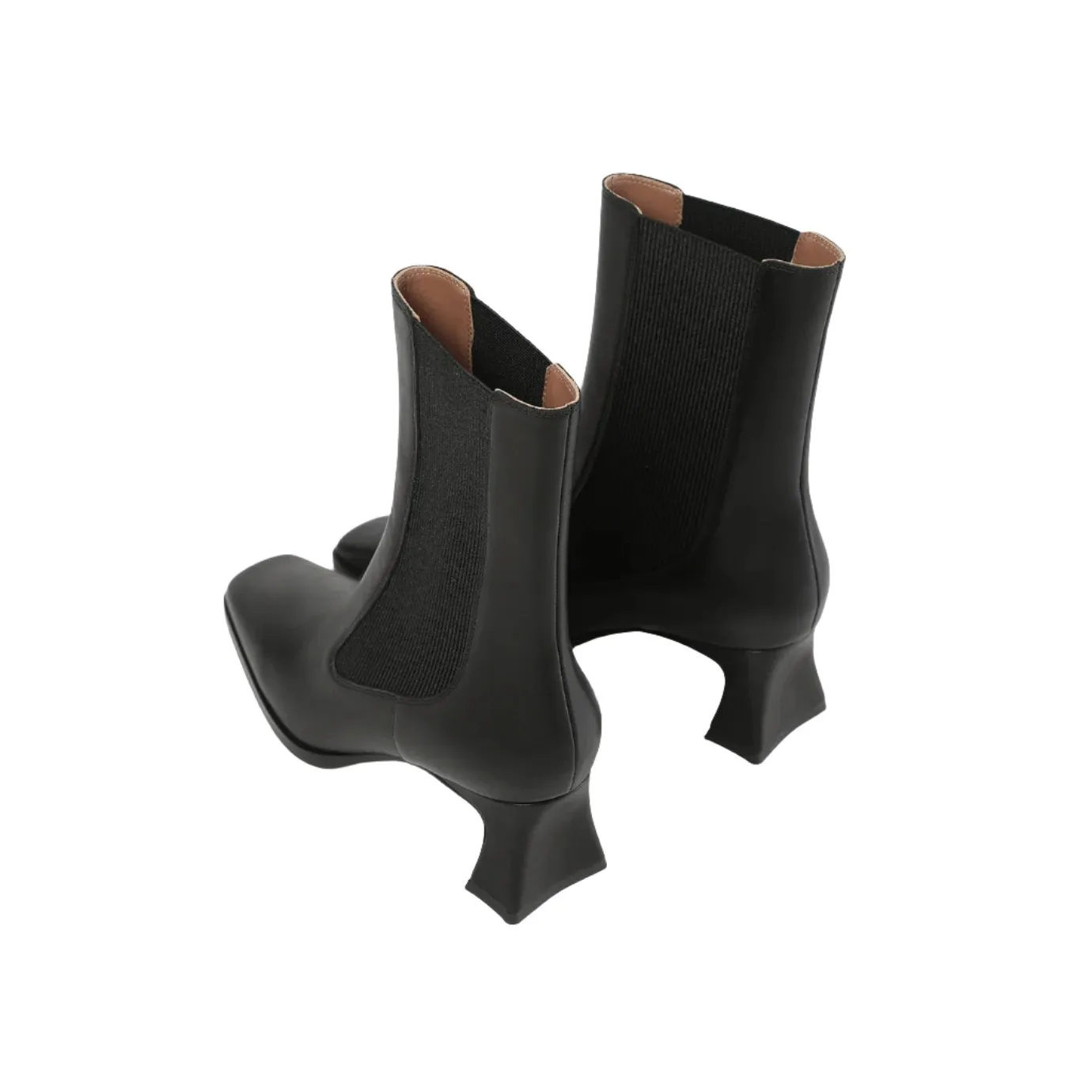 Beracamy Elastic Ankle Boots - Smooth Black