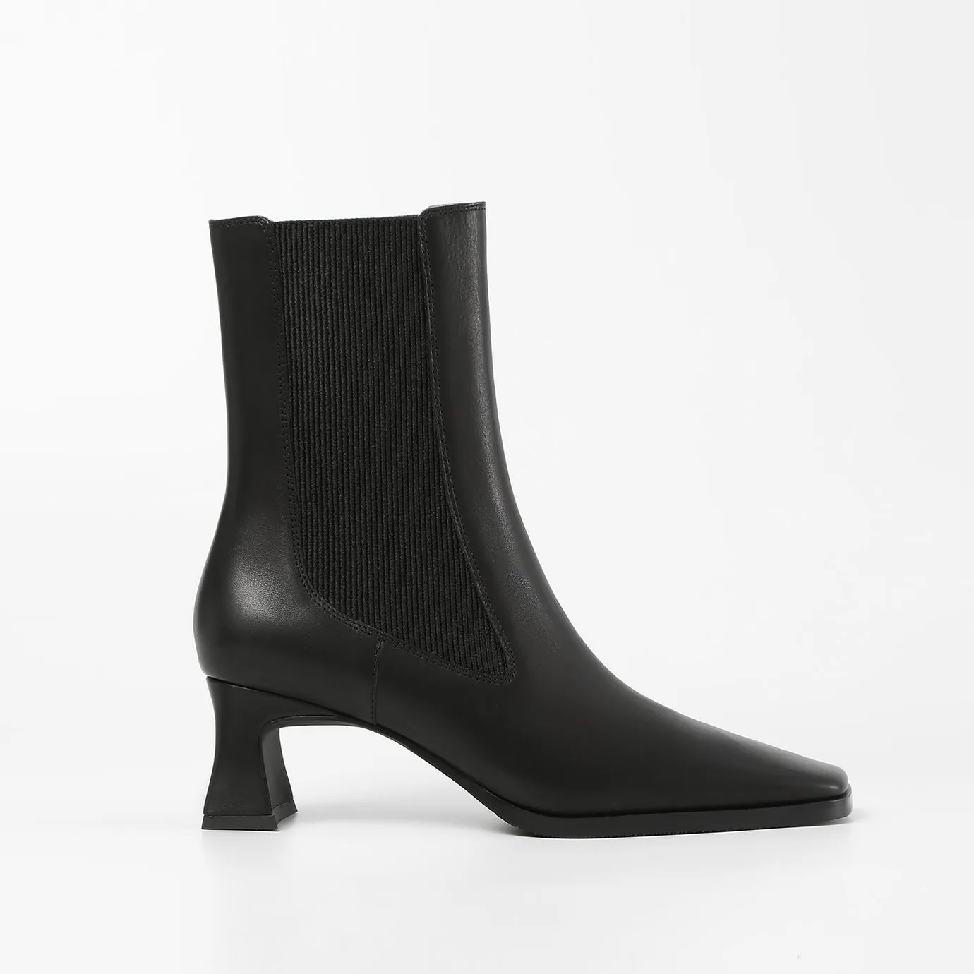 Beracamy Elastic Ankle Boots - Smooth Black