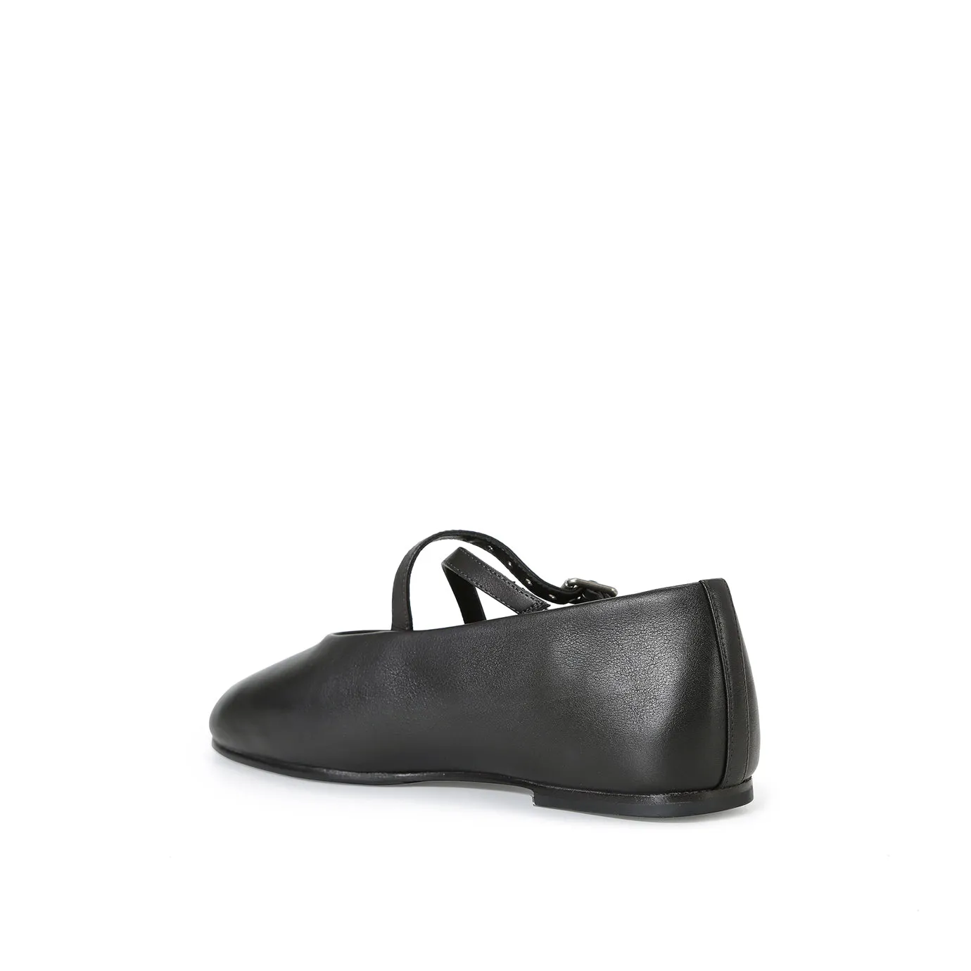 Beracamy Eyelets Cross-Band Round Ballerina - Black