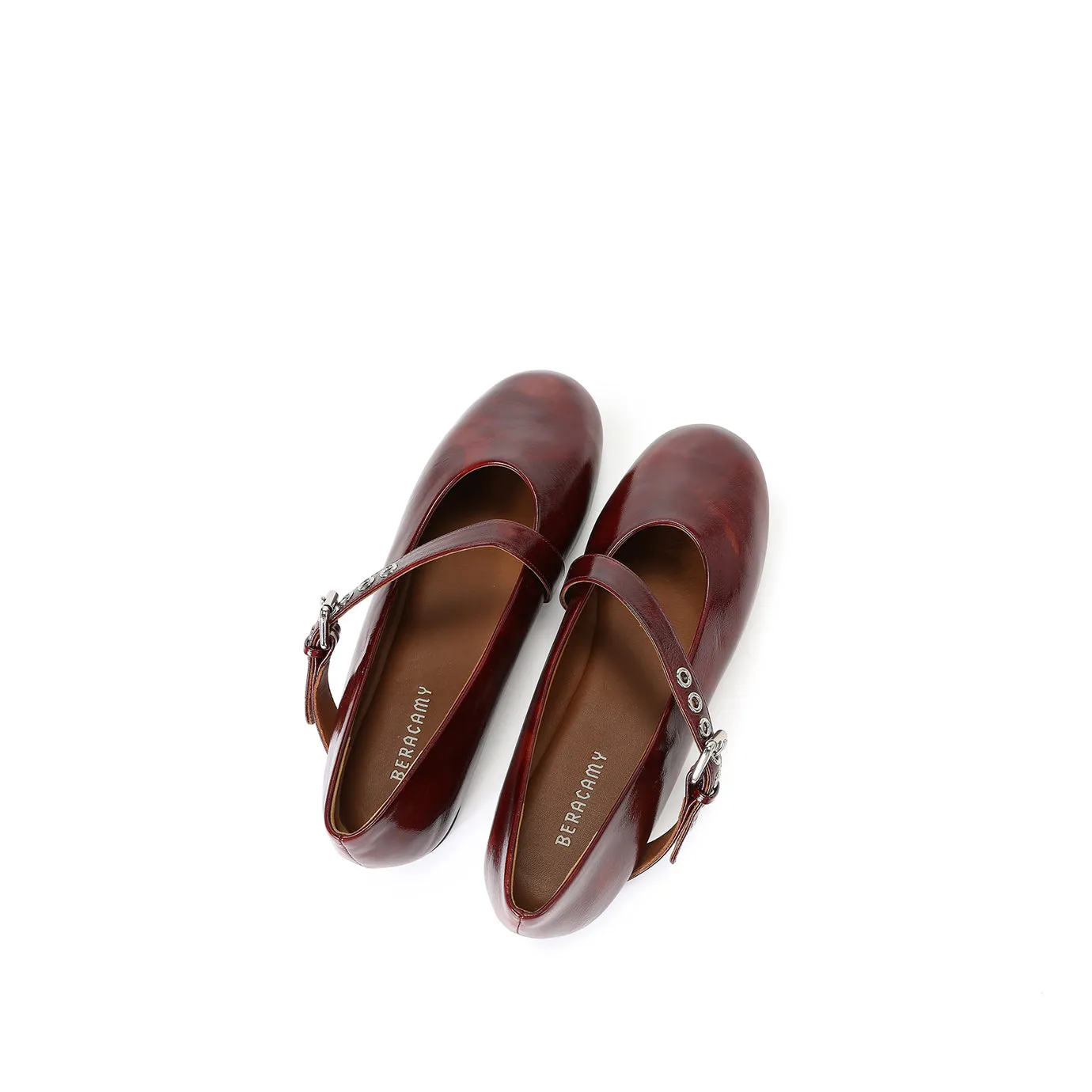 Beracamy Eyelets Mary Jane - Burgundy