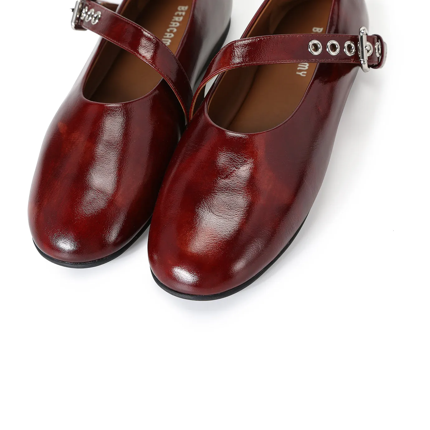Beracamy Eyelets Mary Jane - Burgundy