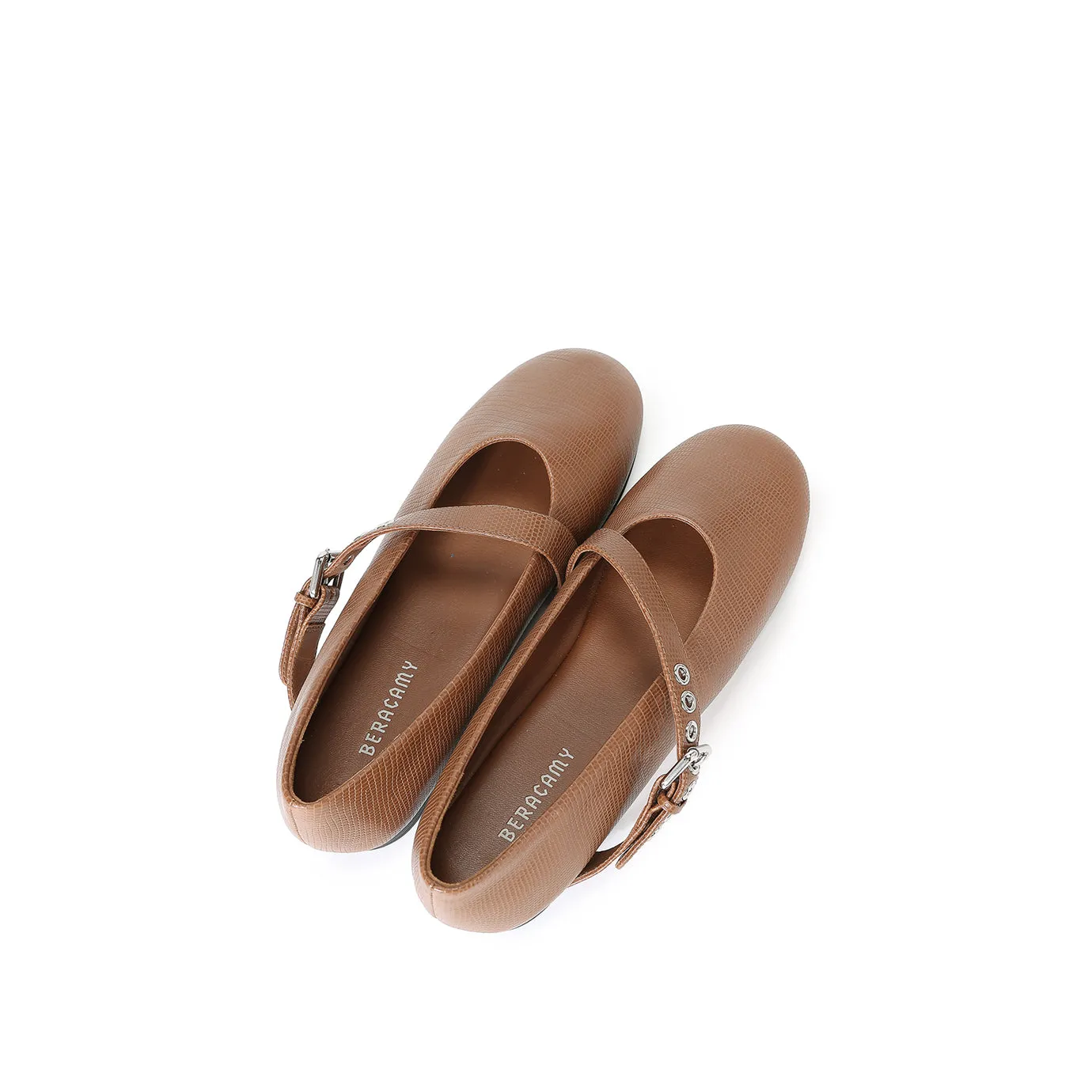 Beracamy Eyelets Mary Jane - Caramel