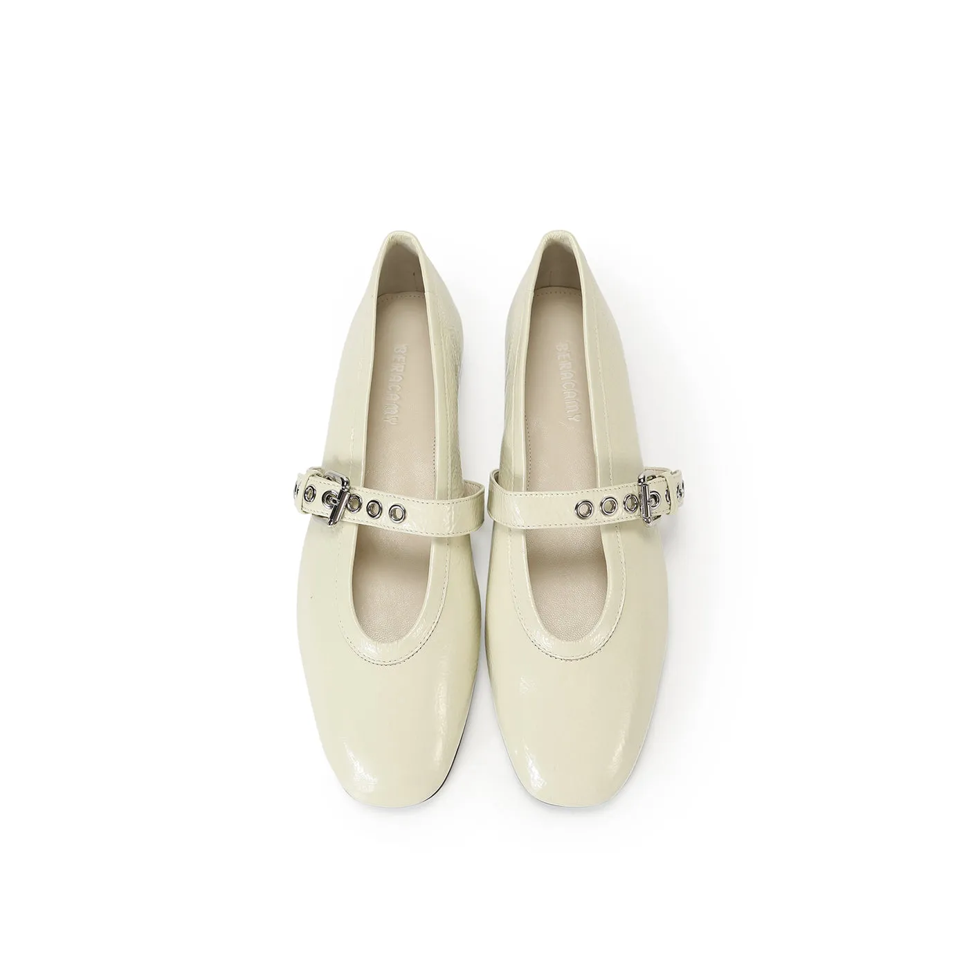 Beracamy Eyelets Mary Jane Flat - Chantilly