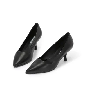 Beracamy JUNN Pointed Kitten Heels - Black