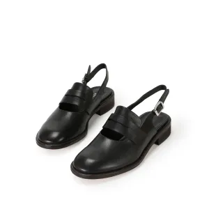Beracamy Penny Loafer Slingback - Black
