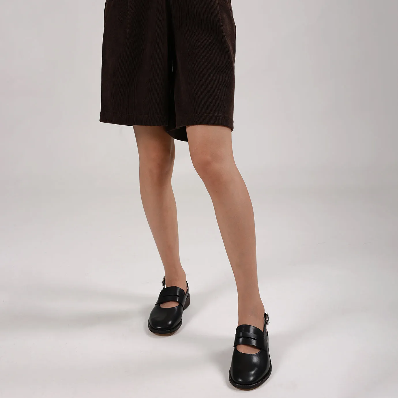 Beracamy Penny Loafer Slingback - Black