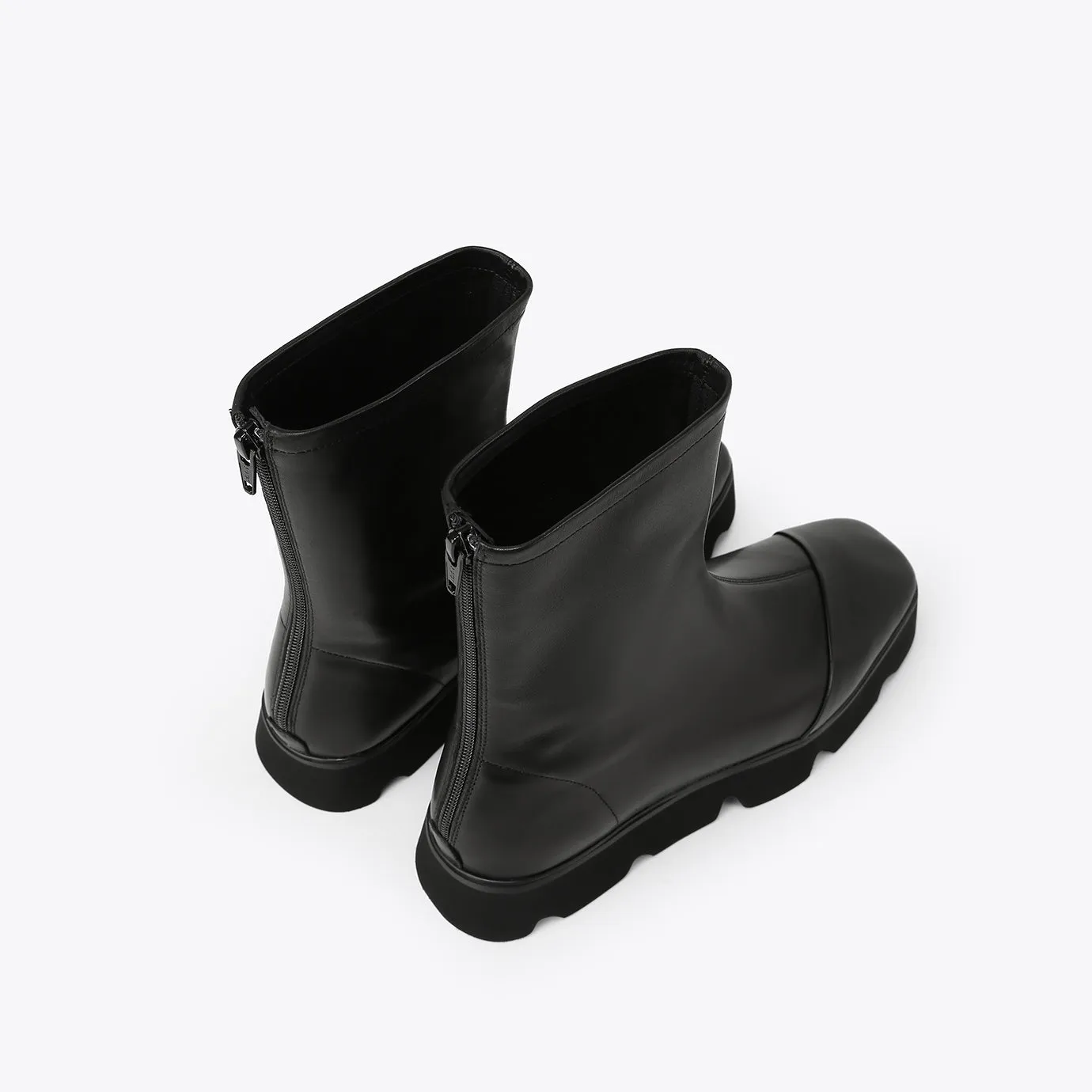 Beracamy Platform Zip Boot - Black
