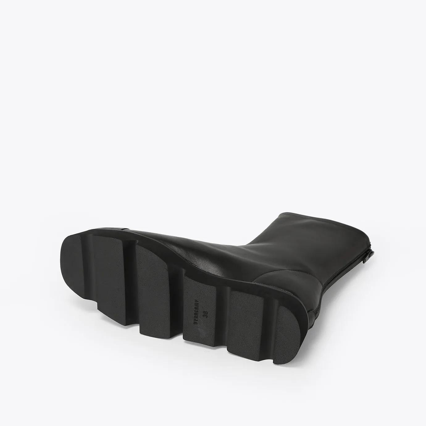 Beracamy Platform Zip Boot - Black