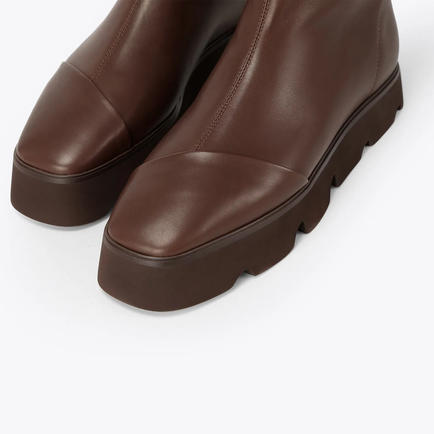 Beracamy Platform Zip Boot - Cacao