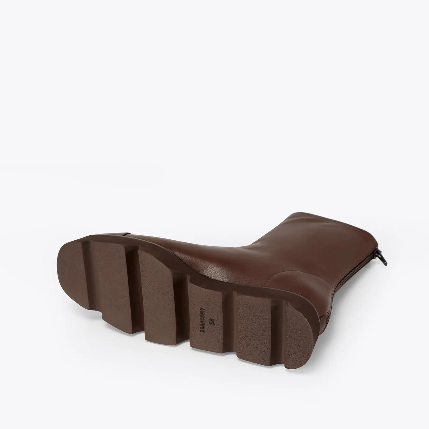 Beracamy Platform Zip Boot - Cacao