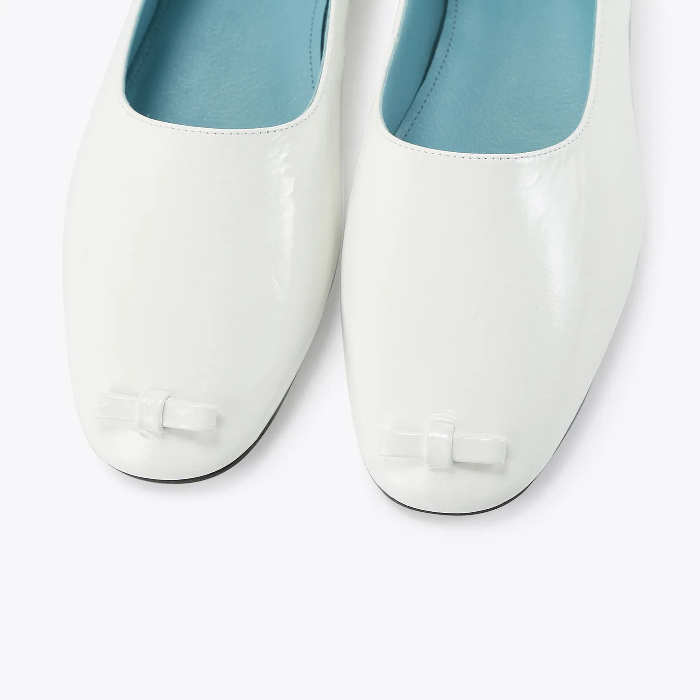 Beracamy Ribbon Bow Opera Flat - White 
