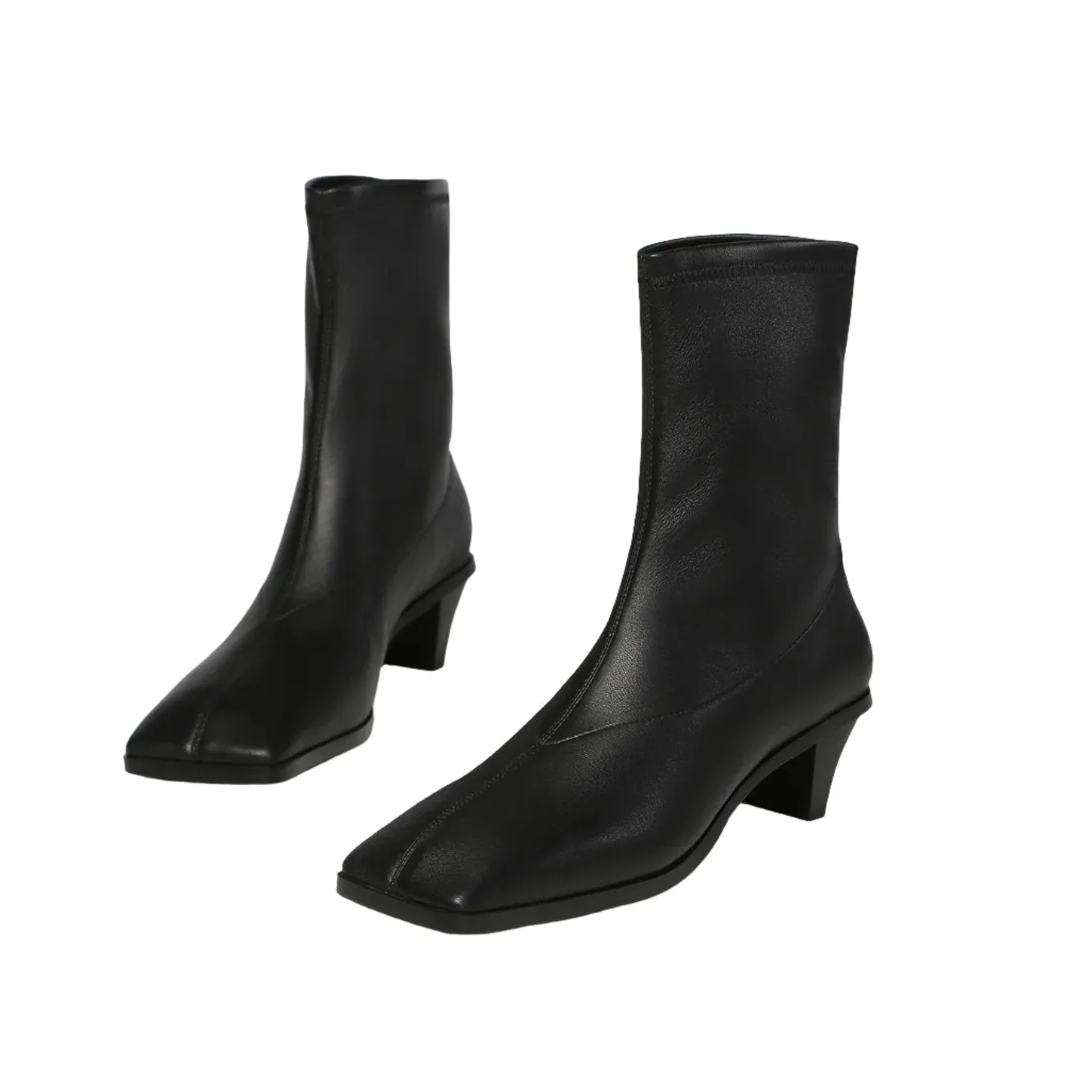 Beracamy Square Ankle Boots - Black