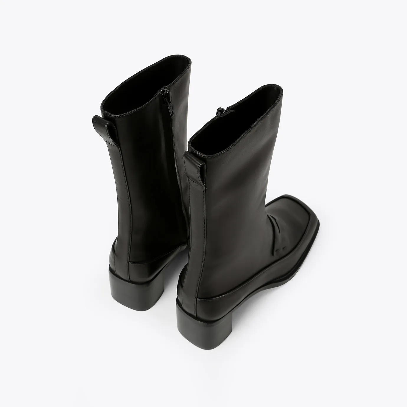 Beracamy Square Block Heel Boot - ブラック