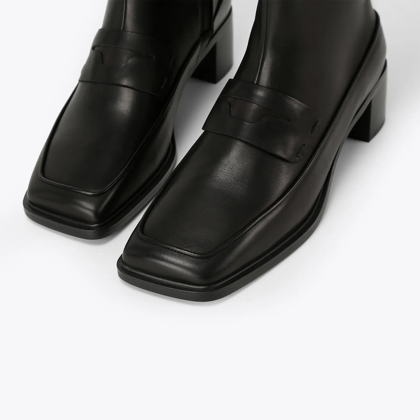Beracamy Square Block Heel Boot - ブラック