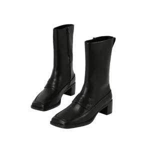Beracamy Square Block Heel Boot - ブラック