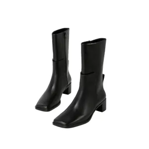 Beracamy Square Block Heel Boot - Black