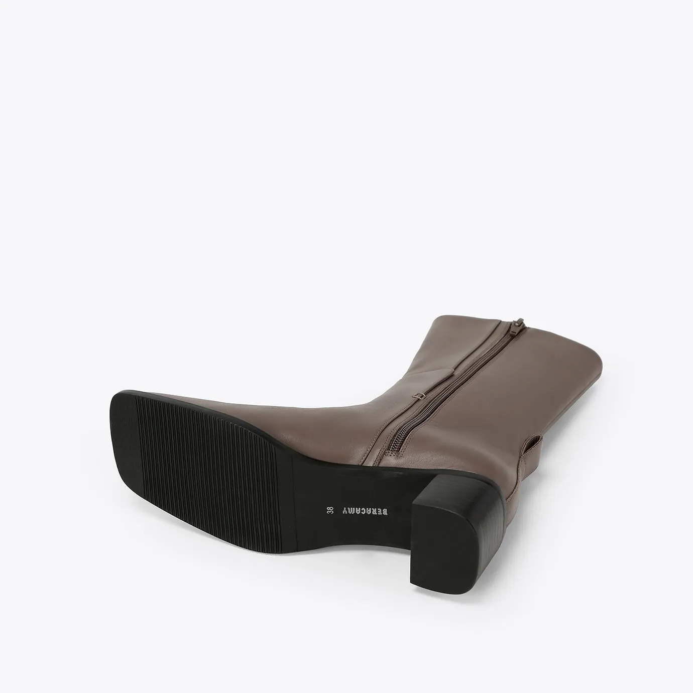 Beracamy Square Block Heel Boot - Turtledove