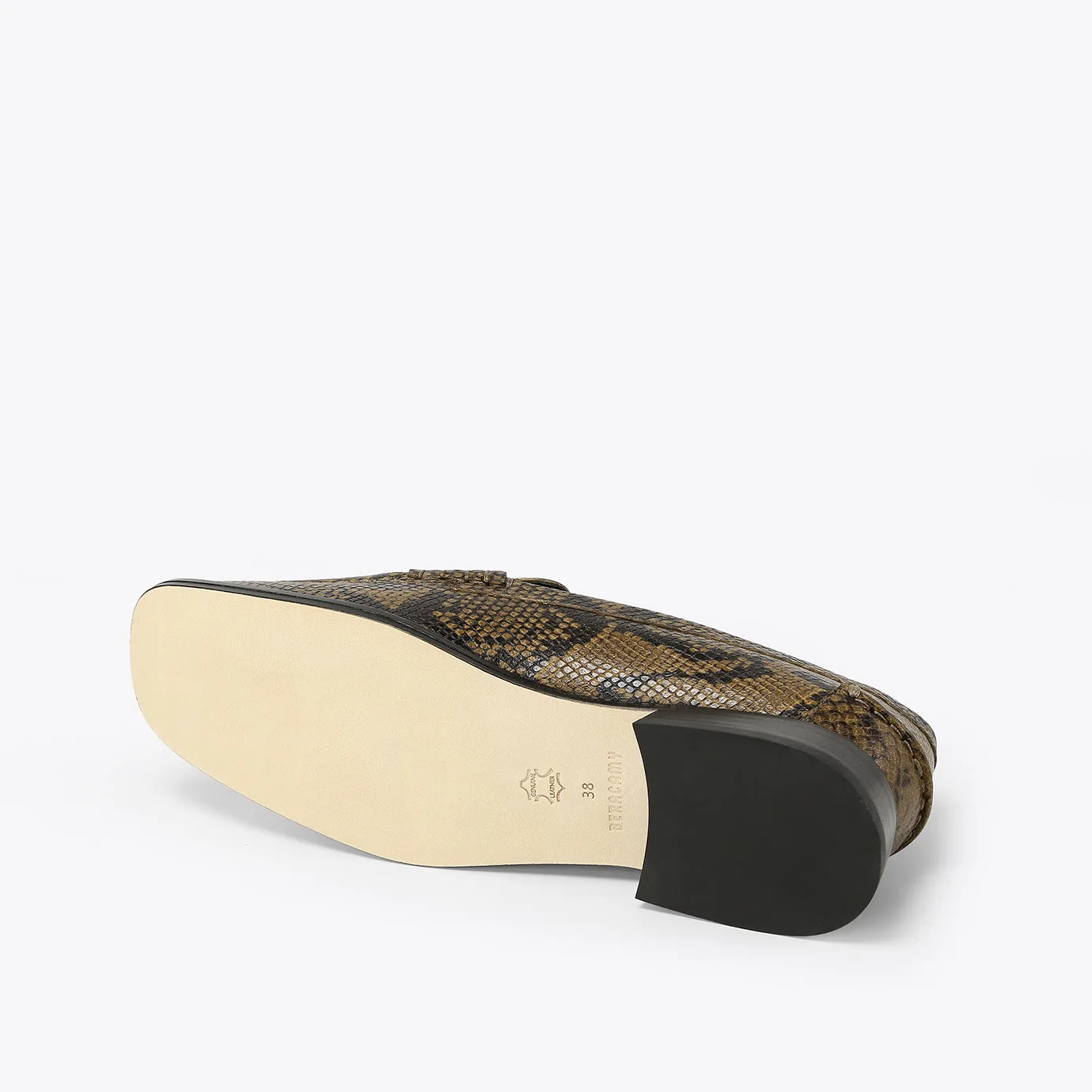 Beracamy Square Block Heel Loafer - Olive