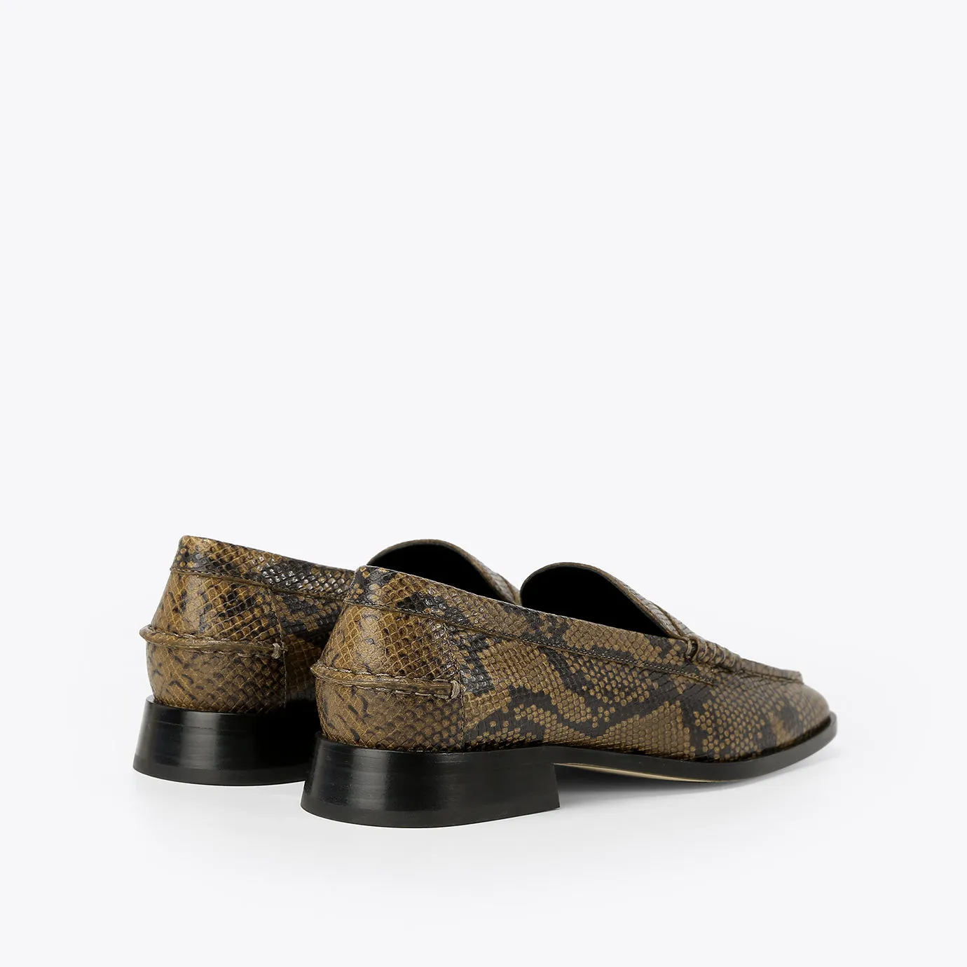 Beracamy Square Block Heel Loafer - Olive