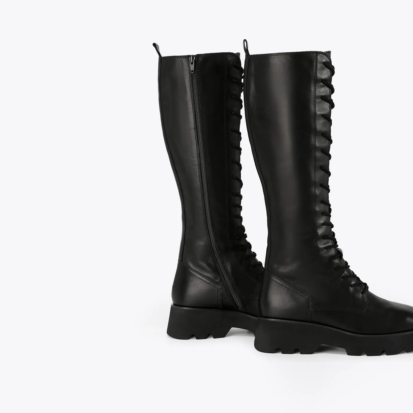 Beracamy Tie Knee Boot - Beetle Black