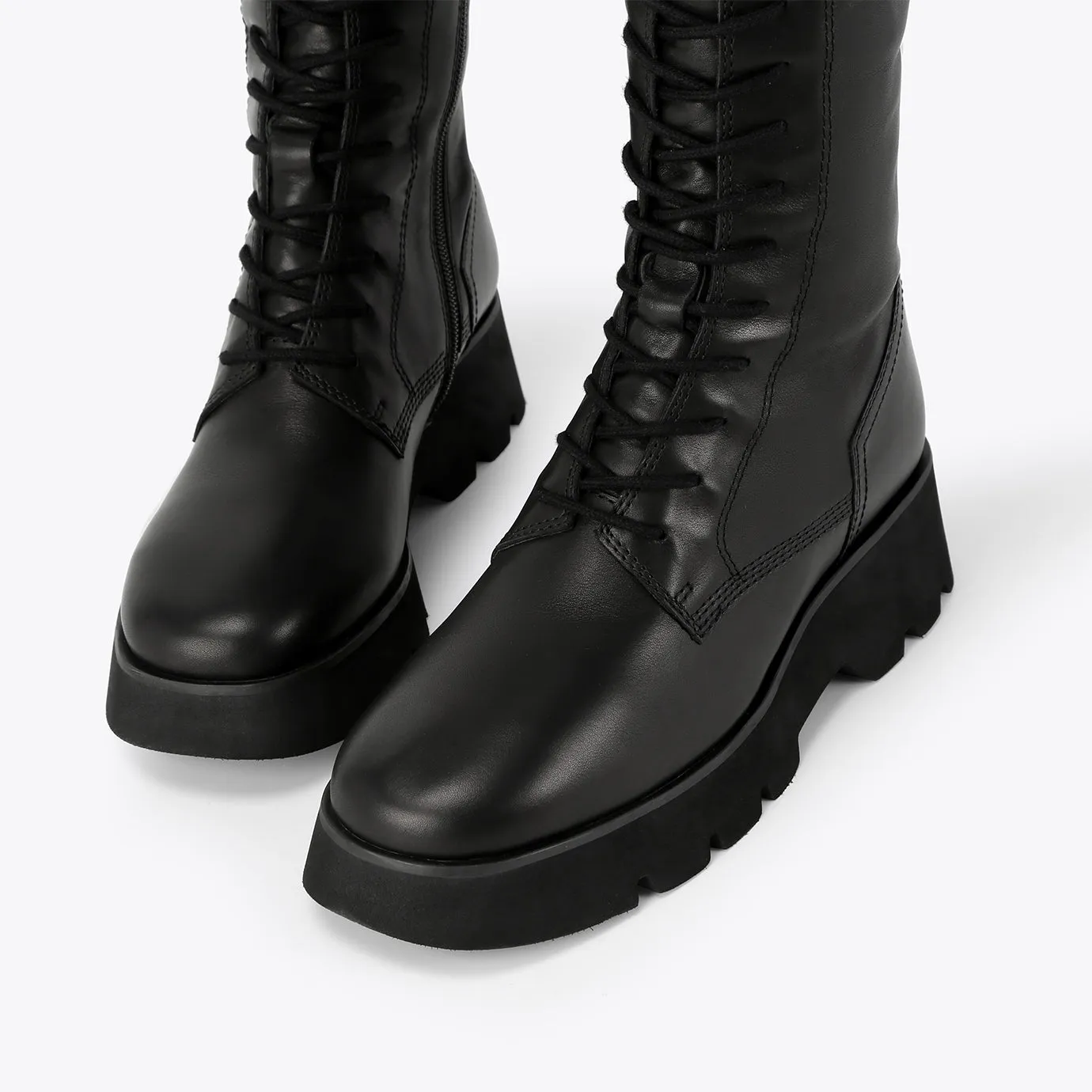 Beracamy Tie Knee Boot - Beetle Black