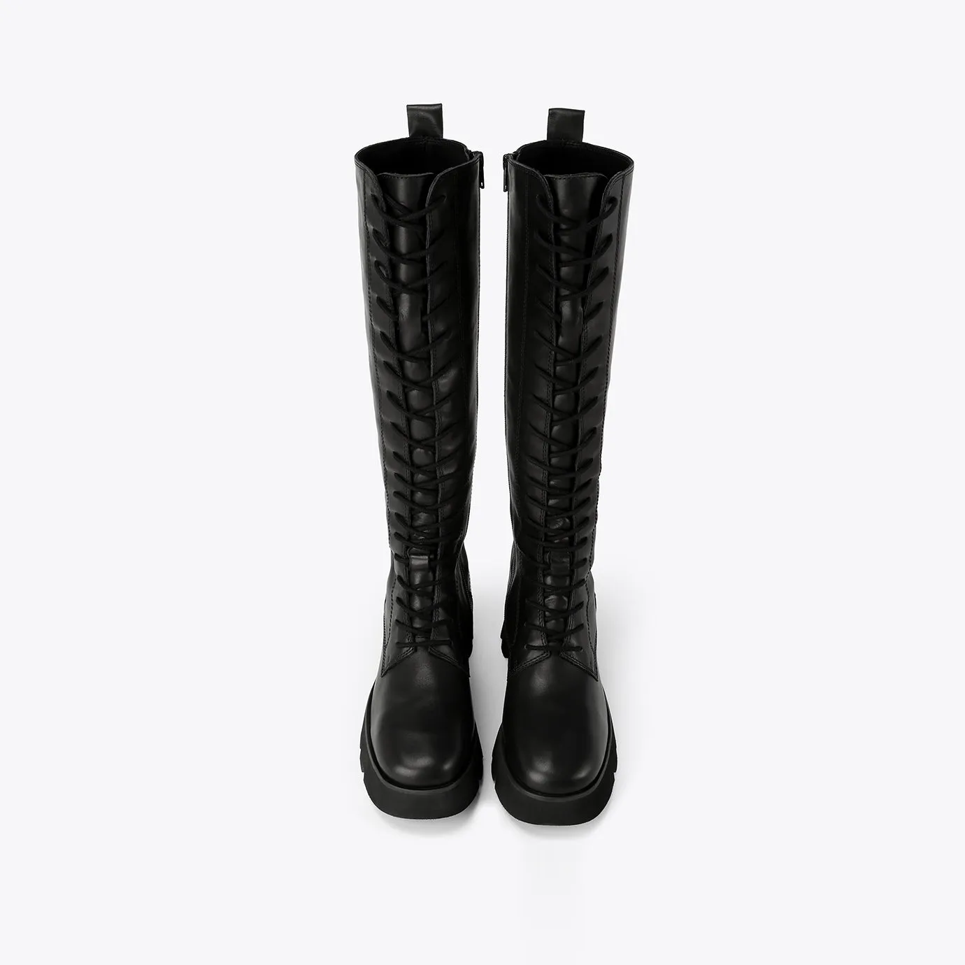 Beracamy Tie Knee Boot - Beetle Black