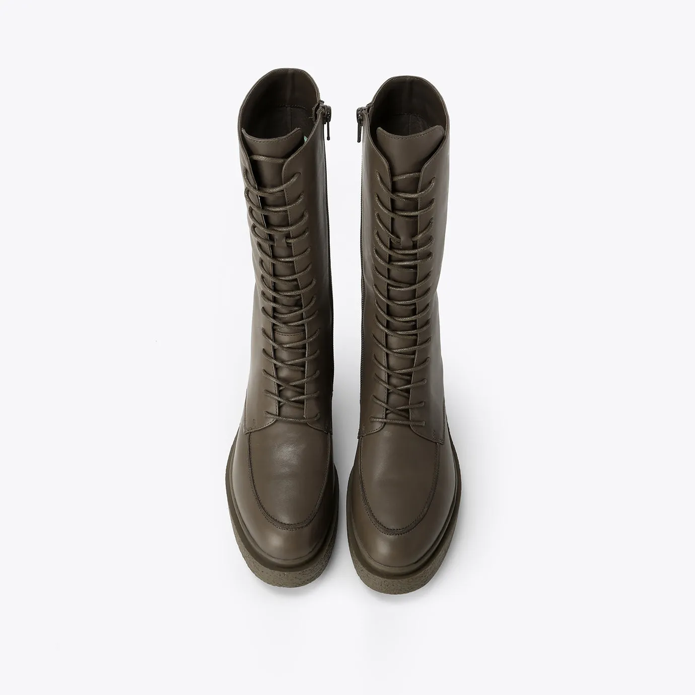Beracamy Tie Zip Boot - Olive