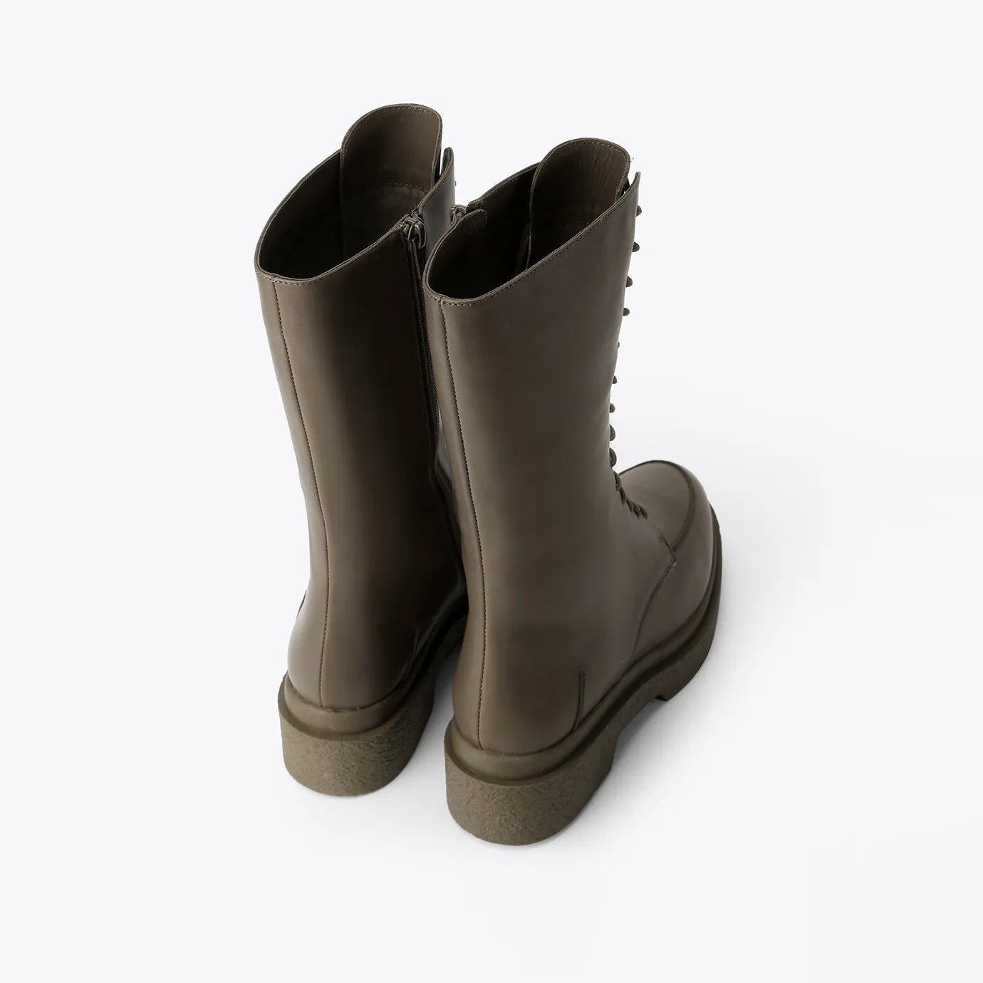 Beracamy Tie Zip Boot - Olive