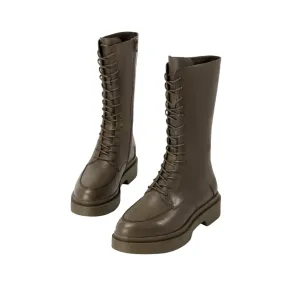 Beracamy Tie Zip Boot - Olive