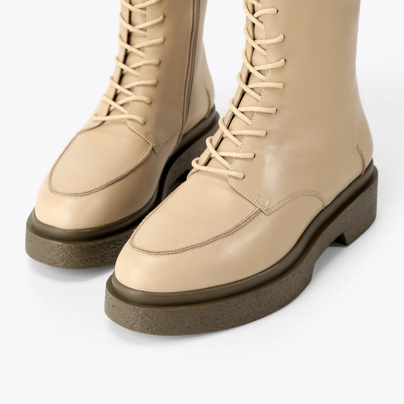 Beracamy Tie Zip Boot - Soft Birch