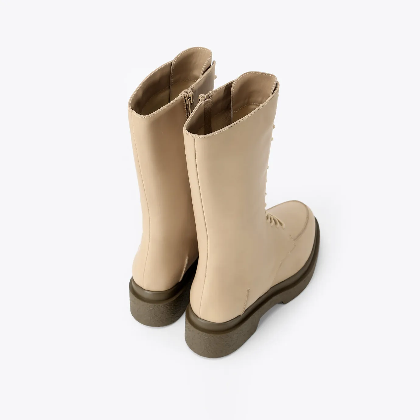 Beracamy Tie Zip Boot - Soft Birch