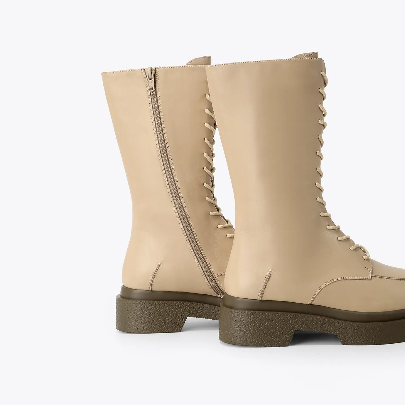 Beracamy Tie Zip Boot - Soft Birch