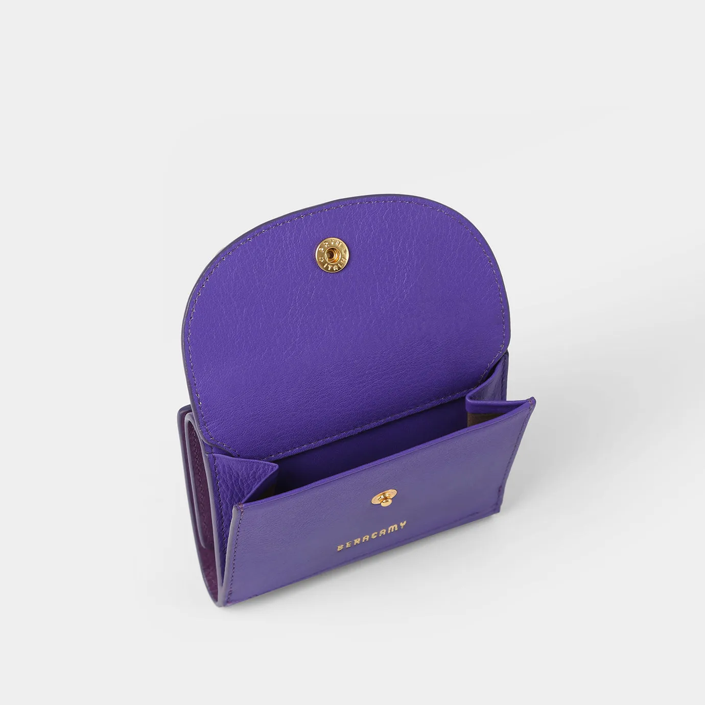 Beracamy Tri-fold Compact Wallet - Bright Purple